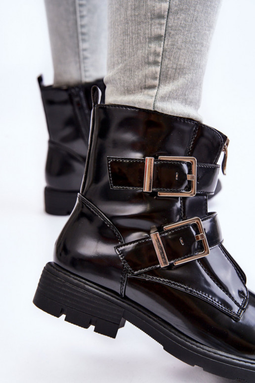 Dames opInarmen Laarzen met brede hakken met ritssluitingen zInart Joshie