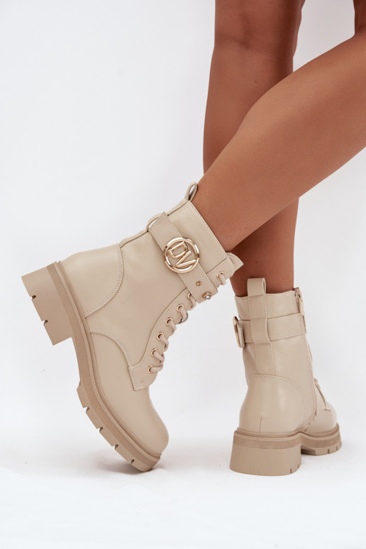 opInarmen Enkellaarsjes voor Inerknemers Dames Met sierlijk Detalem beige Talyssa