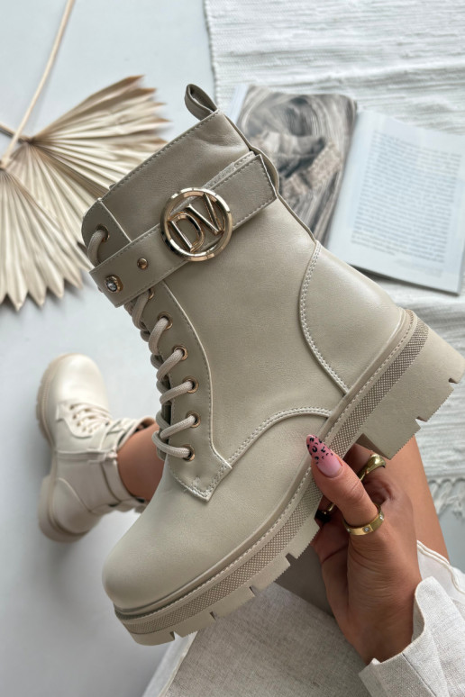 opInarmen Enkellaarsjes voor Inerknemers Dames Met sierlijk Detalem beige Talyssa