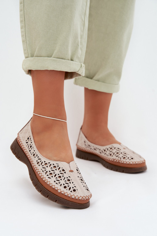 OpengeInerkte ballerinas DamesOpturalnej Skóry Sergio Leone SP-006 grijs