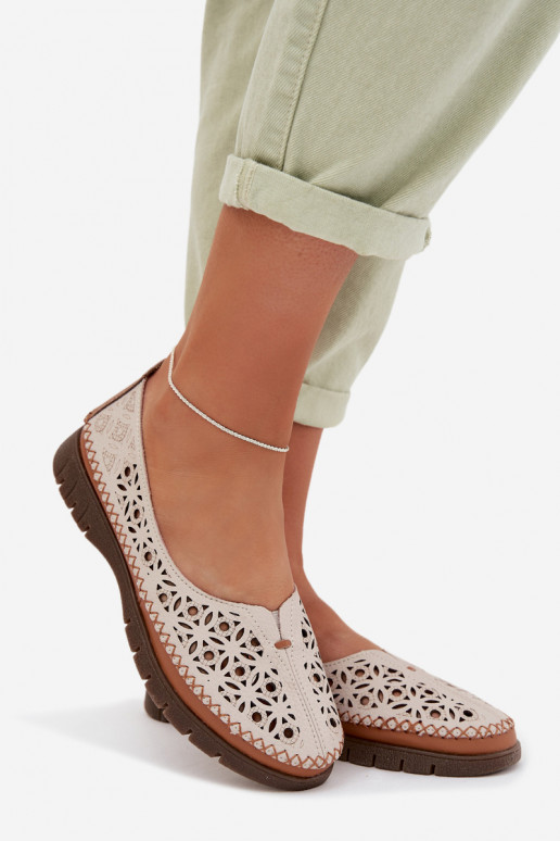 OpengeInerkte ballerinas DamesOpturalnej Skóry Sergio Leone SP-006 grijs