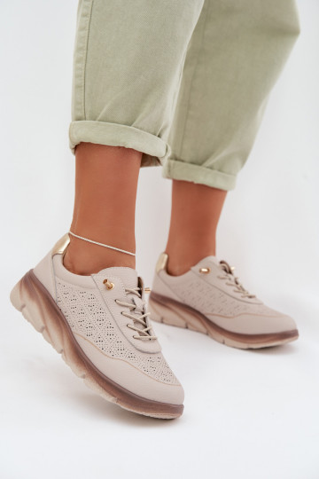 Leer van suède Sneakers model schoenen Dames met elementen van opengeInerkt Sergio Leone SP-002 bruine kleur 2