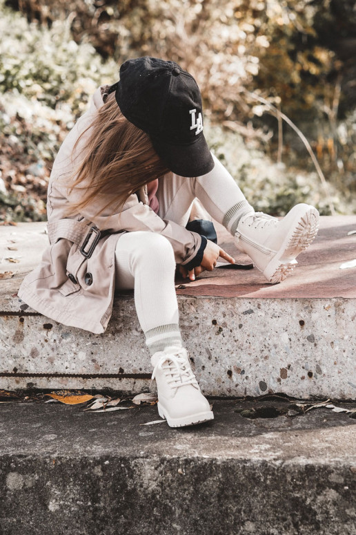 INarme kinderlaarzen ivoor Dexter