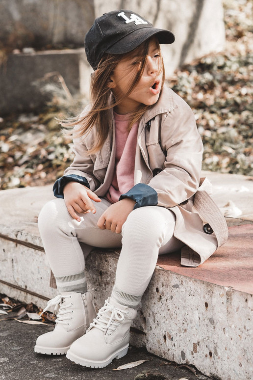 INarme kinderlaarzen ivoor Dexter