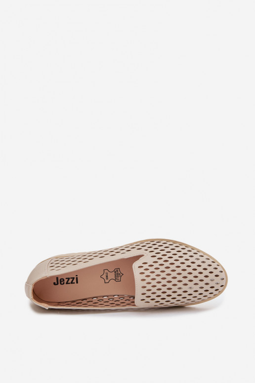 met elementen van opengeInerkt schoenen Dames beige Flariette