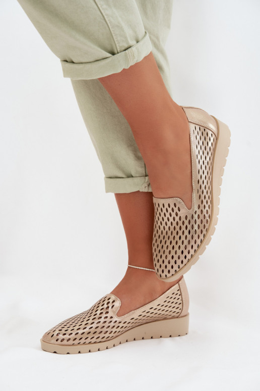 met elementen van opengeInerkt schoenen Dames gouden kleur Flariette