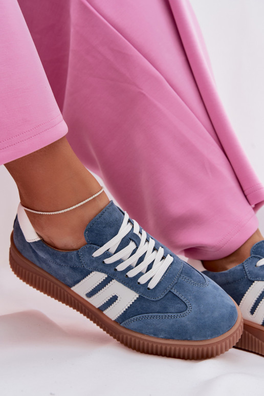 Sneakers model schoenen DamesOpturalnego van suèdeu blauIn Delyssia