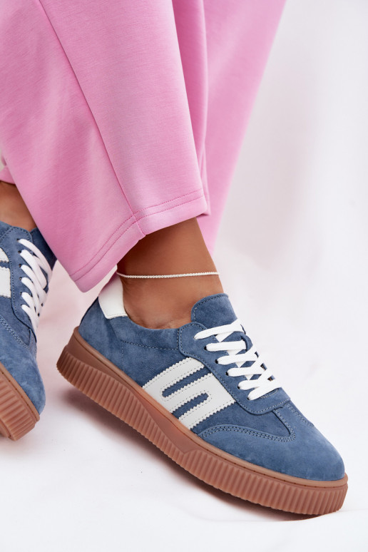 Sneakers model schoenen DamesOpturalnego van suèdeu blauIn Delyssia