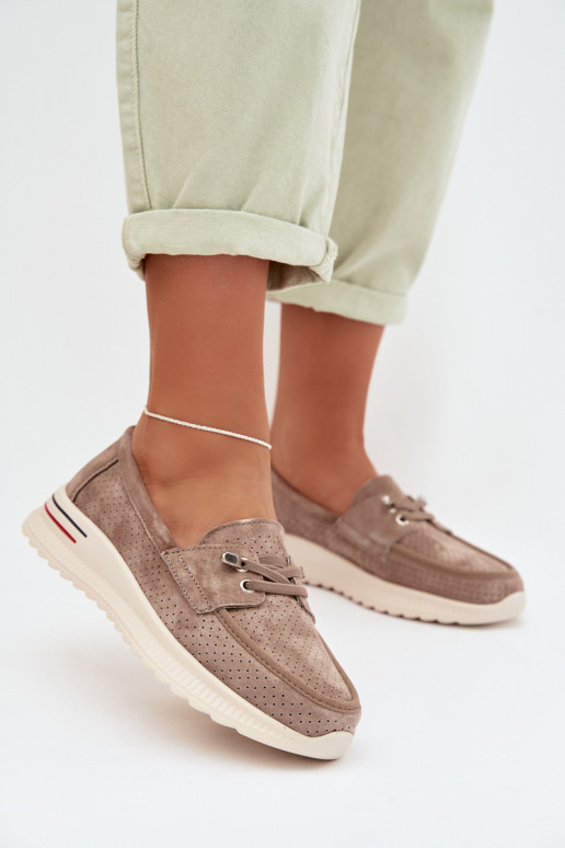 schoenenOpturalnego van suèdeu beige Selorette