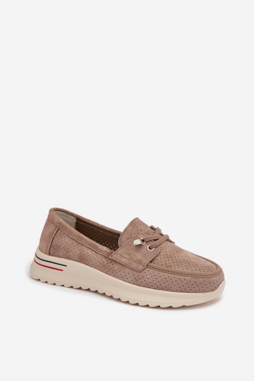 schoenenOpturalnego van suèdeu beige Selorette