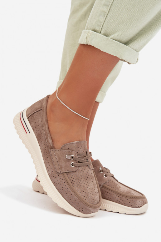 schoenenOpturalnego van suèdeu beige Selorette