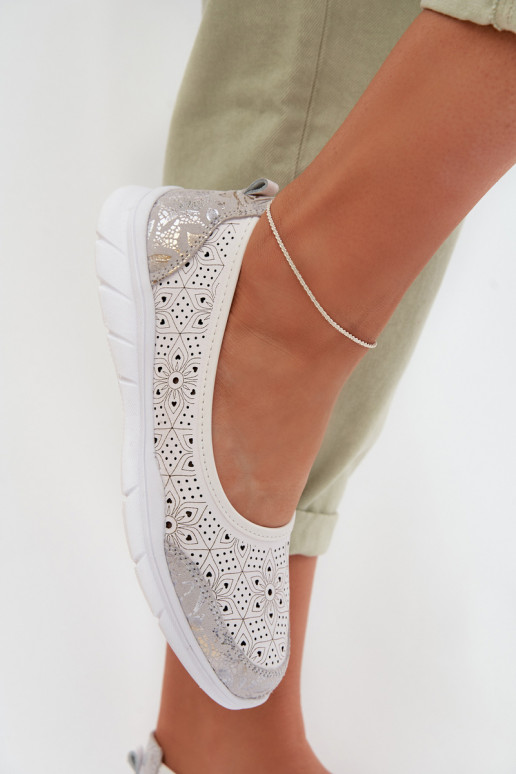 Leer OpengeInerkte ballerinas S.Barski GR61-5973 Initte kleur