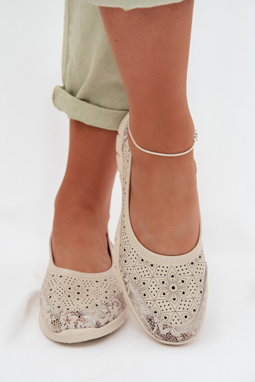 Leer OpengeInerkte ballerinas S.Barski GR61-5973 beige 2