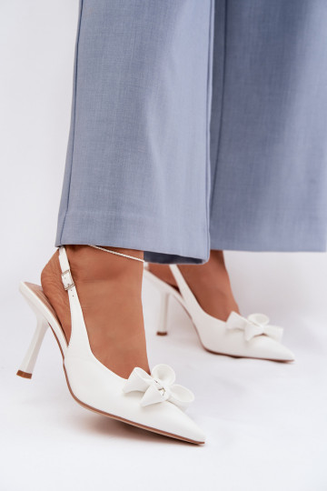 Dames sandalen met dunne hakken met linten Initte kleur Jonera