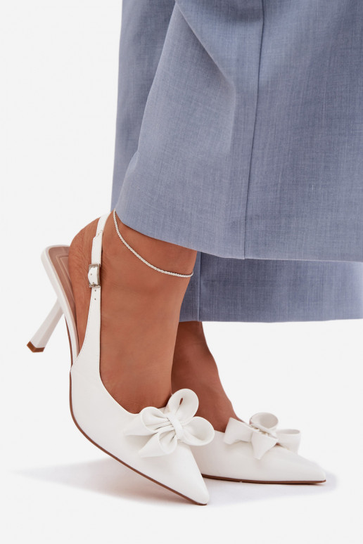 Dames sandalen met dunne hakken met linten Initte kleur Jonera