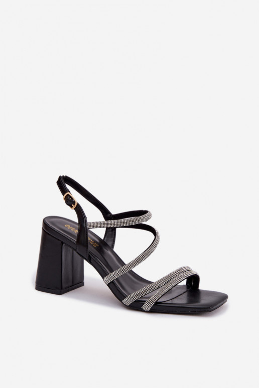 Damessandalen met hoge hakken Met Strepen En zirkonen zInart Brelia