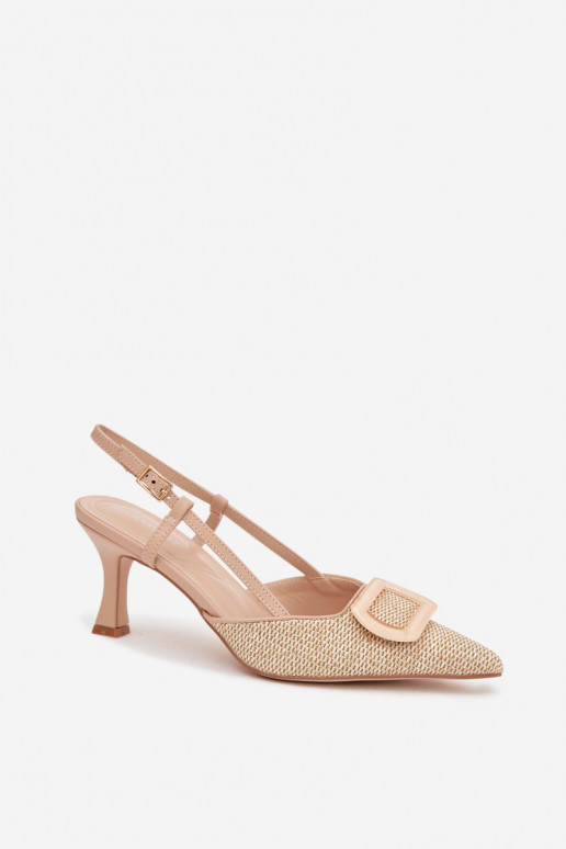 Dames sandalen met hakken Met sierlijk Element Nude Eslina