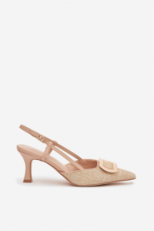Dames sandalen met hakken Met sierlijk Element Nude Eslina