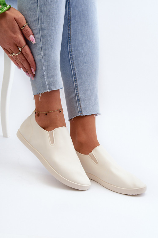 Dames Sneakers vrijetijdsschoenen Slip-On beige Lovinia