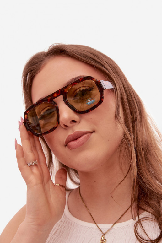 Dames ZonnebrilFiltrem UV bruin-groene kleur