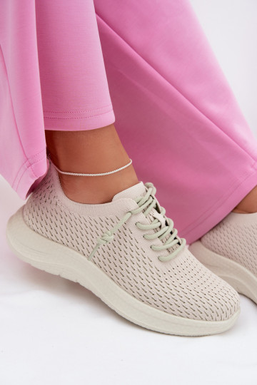 Dames sportschoenen Carmivelle in zandkleur