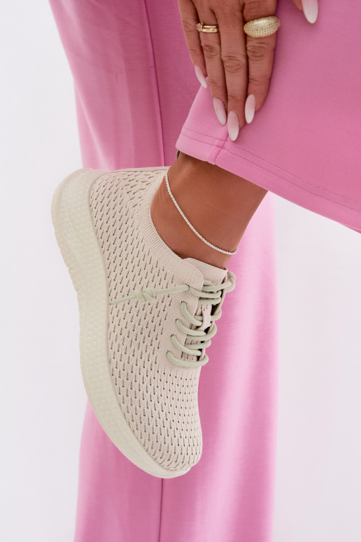 materiaal sportschoenen Dames beige Carmivelle