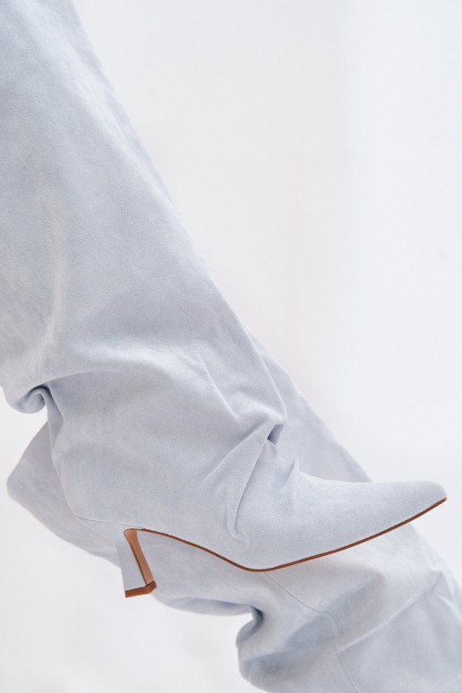 laarzenSzeroką CholeInką I Het heeftrszczeniem met hakken lichtblauIn Harela