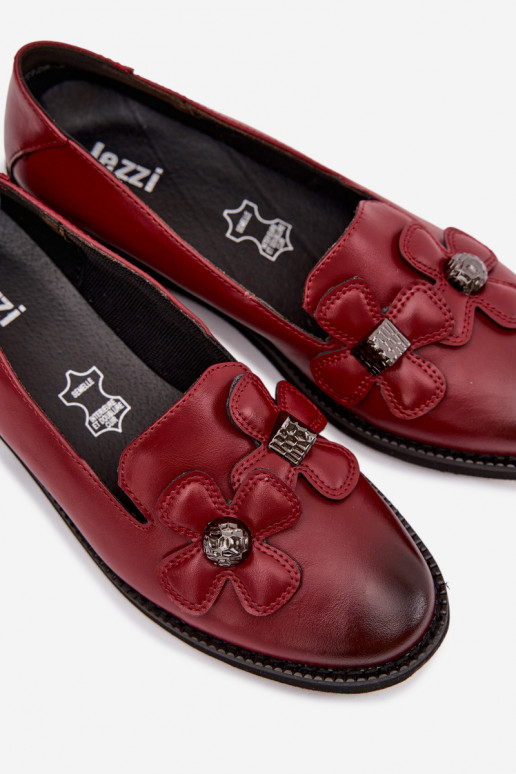 schoenen Dames met brede hakken Met sierlijki met bloemmotievenami bordeaux Tavillette