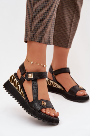 Dames sandalen met platform D&A CR61-3070 zwart 2