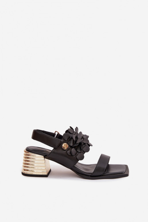 Leer Sandalen met hoge hak D&A CR61-3062 zInart