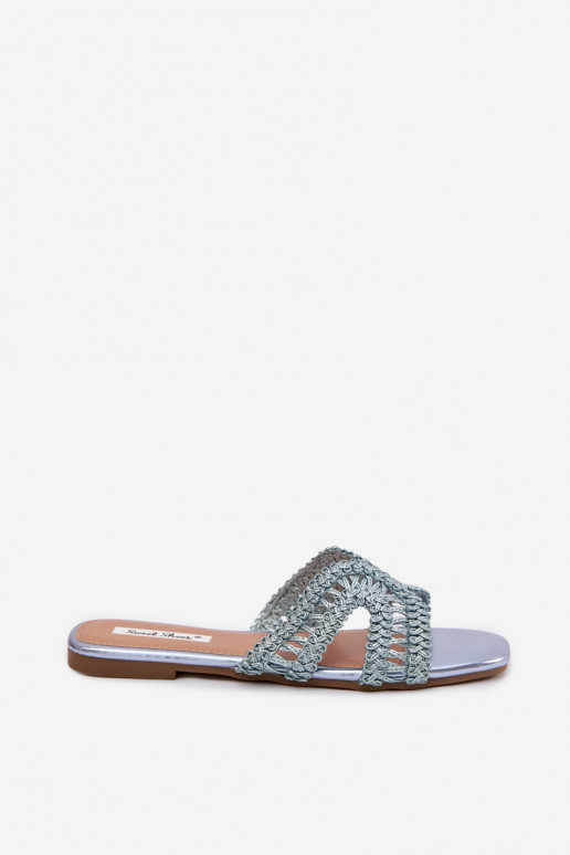 Slippers Dames plat blauIn Fariella