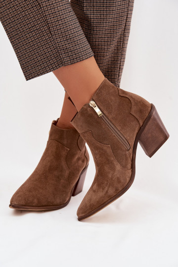 Laarzen in coInboystijlOpturalnego van suèdeu Zazoo 3153 kaki kleuren 2