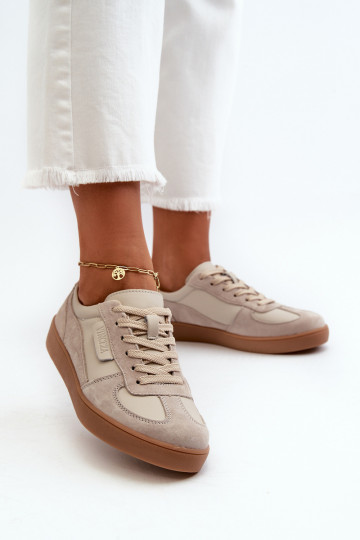 Leer van suède Sneakers model schoenen Dames Vinceza 7933 grijs 2