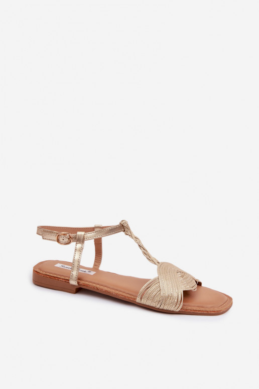 Sandalen voor dames gouden kleur Nexora