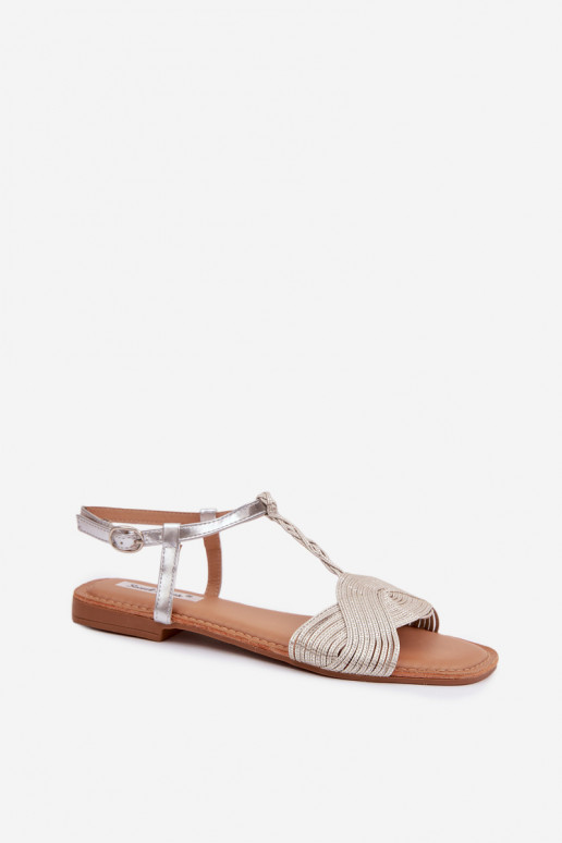 Sandalen voor dames zilvere kleur Nexora