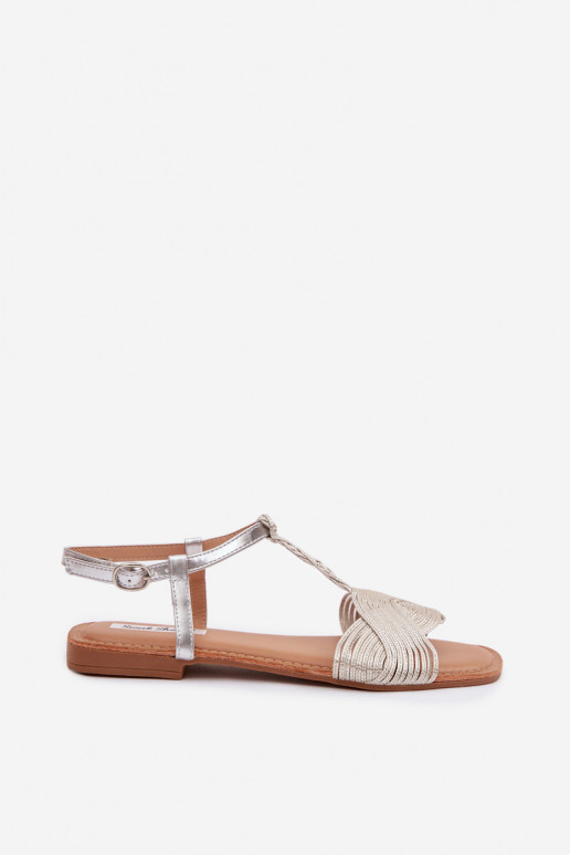 Sandalen voor dames zilvere kleur Nexora