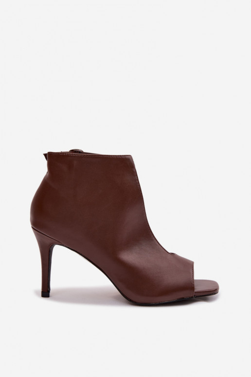 Dames sandalen met dunne hakken CzekoladoIne Helira