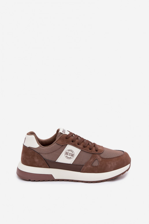sportschoenen Sneakers model schoenen voor mannen Big Star TT174353 bruine kleur