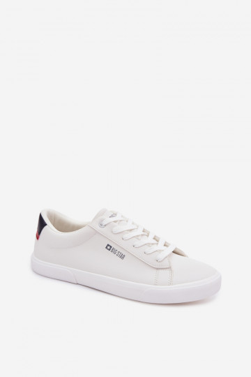 Heren casual schoenen van kunstleer Big Star TT174001 in witte kleur