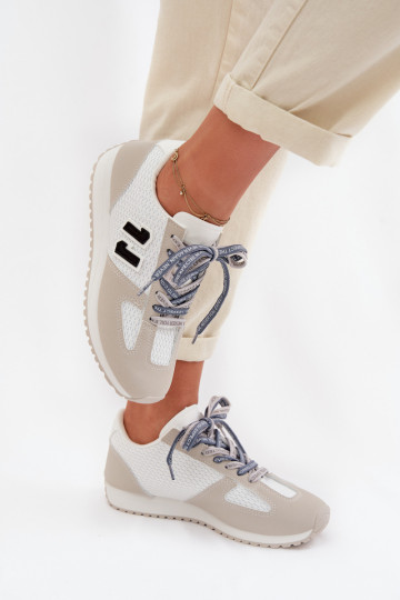 Vrouwen sportschoenen met decoratieve veters in grijze kleur Henira