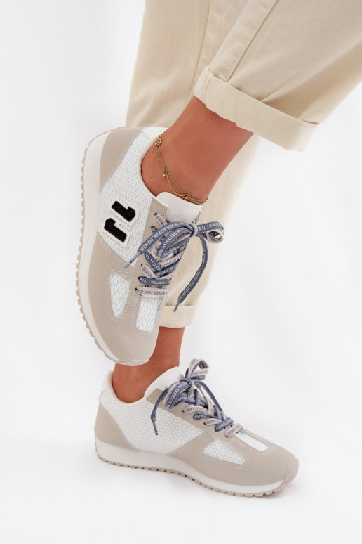 Sneakers model schoenen Dames Met sierlijk Vetersluitingm grijs Henira