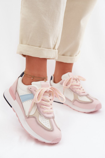 Vrouwen sportschoenen van kunstleer in rozenkleur Kelira