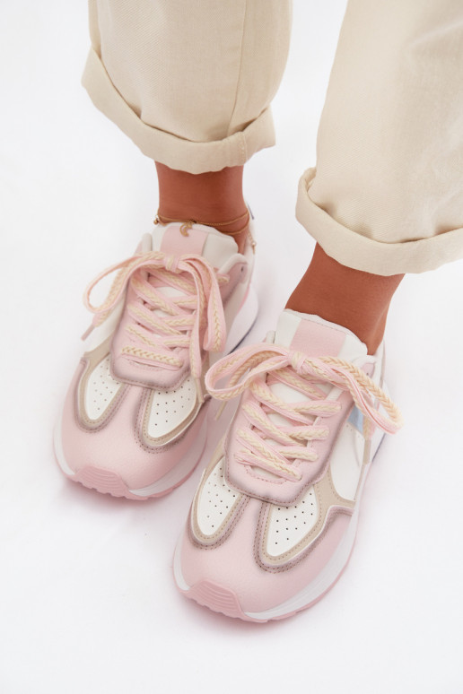 Sneakers model schoenen Dames van ecoleer roze Kelira