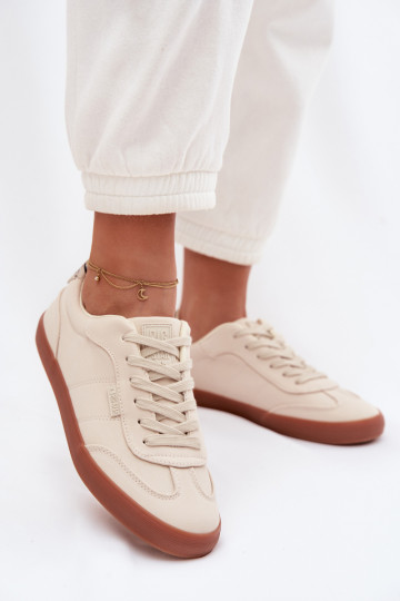 Dames sneakers in sportieve stijl Big Star TT274358 zandkleur 2