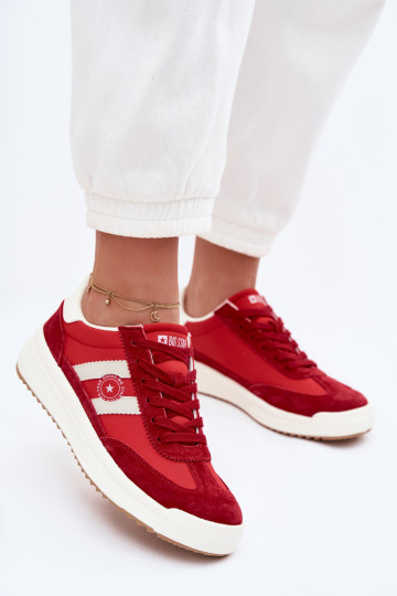 Dames sneakers in sportieve stijl Big Star TT274158 rood 2