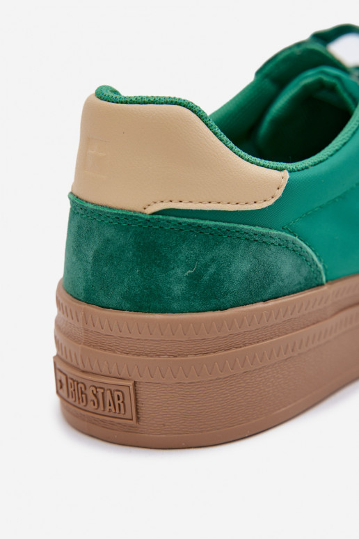 van suède Sneakers model schoenen Dames Big Star TT274163 groene kleur