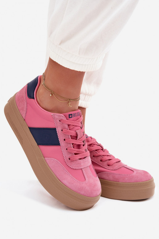 van suède Sneakers model schoenen Dames Big Star TT274164 roze