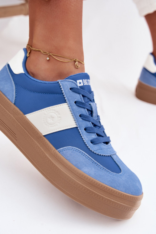 van suède Sneakers model schoenen Dames Big Star TT274165 blauIn