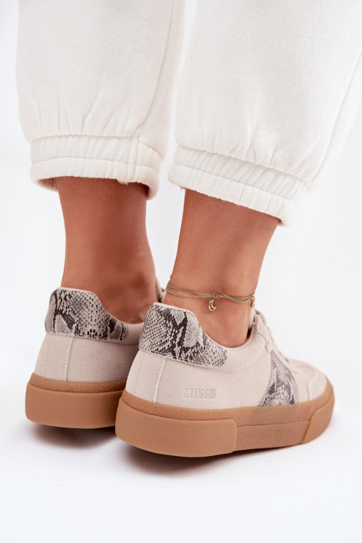 Sneakers model schoenen Dames Ze INstaInkami Slangenhuid Big Star TT274299 grijs