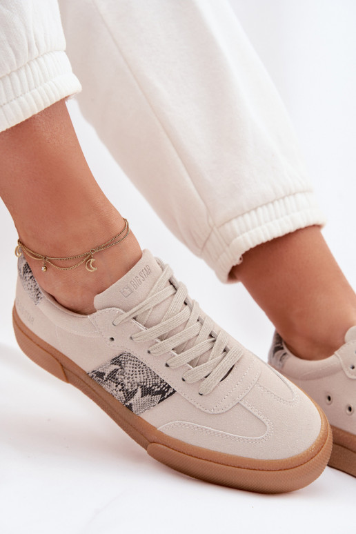 Sneakers model schoenen Dames Ze INstaInkami Slangenhuid Big Star TT274299 grijs